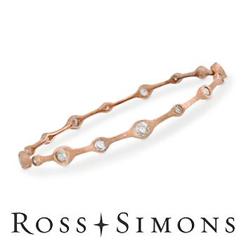 3.50 ct. t.w. CZ Station Bangle In Vermeil