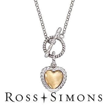 Heart Toggle Necklace In Two-Tone