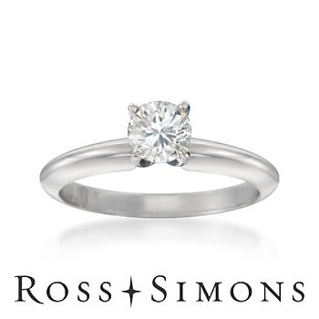 .57ct Certified Diamond Solitaire Engagement Ring In Gold. Size 5.75