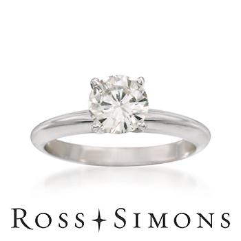 1.01ct Certified Diamond Solitaire Engagement Ring In Gold. Size 6