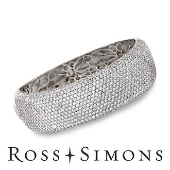 15.40 ct. t.w. CZ Bangle Bracelet In Sterling Silver. 7