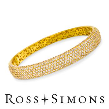 7.10 ct. t.w. CZ Bangle Bracelet In Vermeil. 7