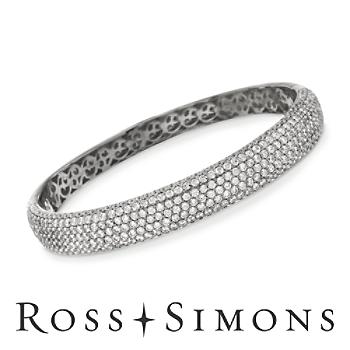 7.10 ct. t.w. CZ Bangle Bracelet In Sterling Silver. 7