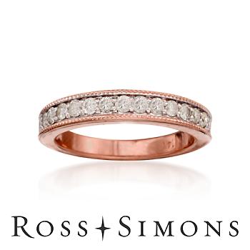 .50 ct. t.w. Diamond Wedding Ring In 14kt Rose Gold