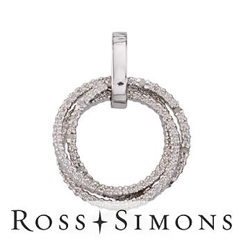 .10 ct. t.w. Diamond Circle Pendant In Sterling Silver. Pendant