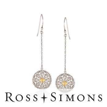 .10 ct. t.w. Diamond Filigree Earrings In Two-Toneearrings