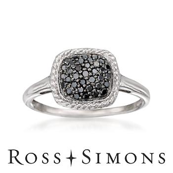 .25 ct. t.w. Black Diamond Ring In Sterling Silver
