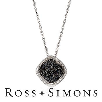 .25 ct. t.w. Black Diamond Pendant Necklace in Sterling Silver. 18"