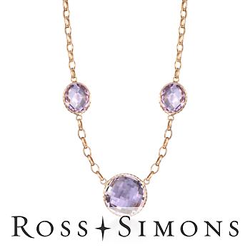 19.00 ct. t.w.  Amethyst Necklace In 14kt Yellow Gold