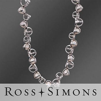 Di Modolo 8-8.5mm Cultured Pearl Link Necklace In Silver. 18.5"