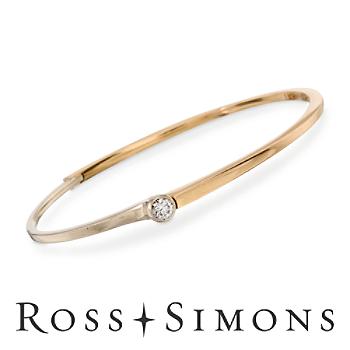 C. 1990 Vintage Pascal Lacroix .25ct Diamond Bangle Bracelet. 6.5