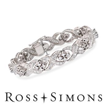 C. 1990 Vintage 3.90ct t.w. Diamond Bracelet In Gold. 7