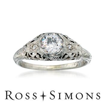 C. 1915 Vintage .59ct Certified Diamond Ring, Diamonds In Gold. Size 5