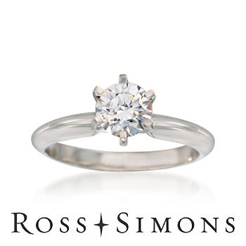 14kt White Gold Six-Prong Engagement Ring Setting