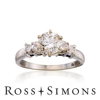 C. 1990 Vintage 1.50ct t.w. Diamond Engagement Ring In Gold. Size 5.75 Vintage Diamond Engagement Rings