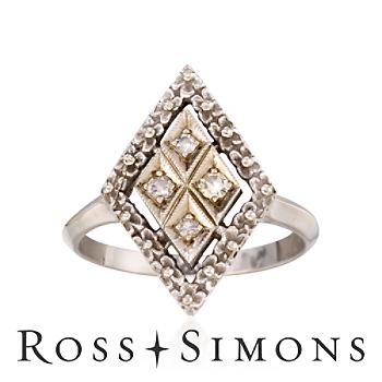 C. 1970 Vintage .13 ct. t.w. Diamond Ring In 14kt White Gold. Size 6