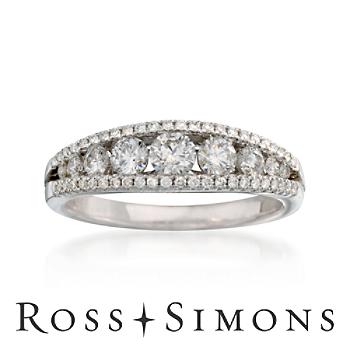 .86 ct. t.w. Diamond Wedding Ring In 18kt White Gold