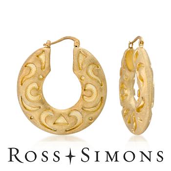 Italian Vermeil Hoop Earrings