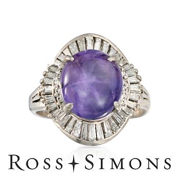 C. 1970. Vintage 11.20ct Sapphire, 1.45ct t.w. Diamond Ring. Size 7.75