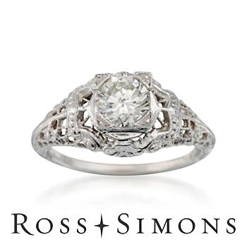 C. 1980 Vintage Simply Engaging .74ct Diamond Engagement Ring. Size 5.25