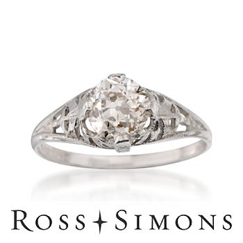 C. 1980 Vintage "Simply Engaging" 1.20ct Diamond Engagement Ring. Size 6.25