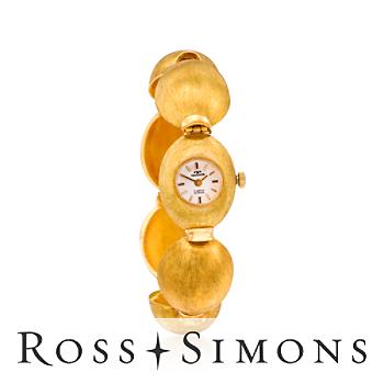 C. 1960 Vintage Technos Women's 18kt Yellow Gold Watch. 7.5