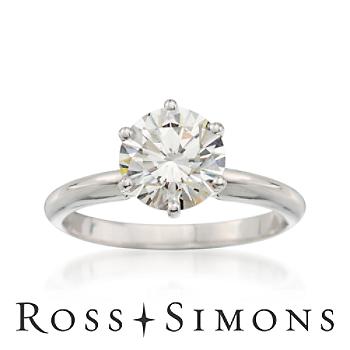 1.80ct Certified Diamond Solitaire Engagement Ring In Gold. Size 6.25