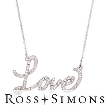 .26ct t.w. Diamond Love Pendant Necklace. 18