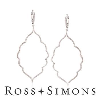.12 ct. t.w. Diamond Arabesque Earrings In Sterling Silver