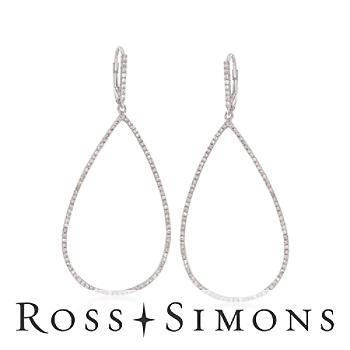 .78 ct. t.w. Diamond Open Drop Earrings In 14kt White Gold