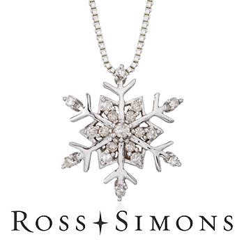 .15ct t.w. Diamond Snowflake Pendant Necklace In Silver. 18"