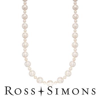 Pearl Station Necklace In 14kt Yellow Gold