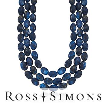 Lapis Bead Necklace In 14kt Yellow Gold