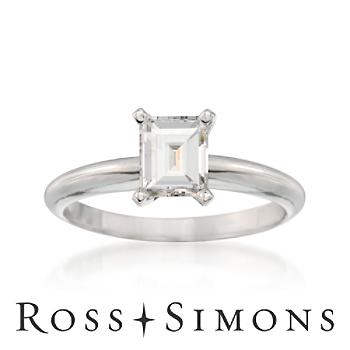 .82ct Diamond Solitaire Engagement Ring In 14kt White Gold. Size 5.75