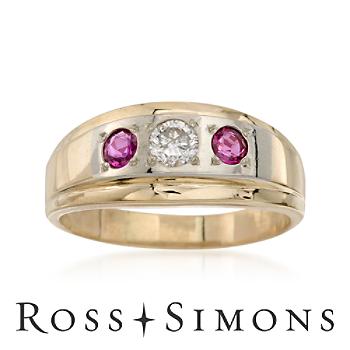 C. 1980 Vintage .60ct t.w. Ruby, .35ct Diamond Ring In Gold. 1