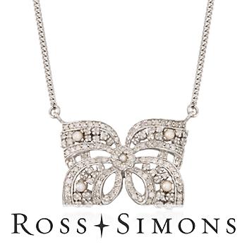 1.70 ct. t.w. Diamond Butterfly Necklace In Sterling Silver