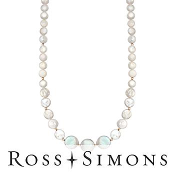 Coin Pearl Necklace In 14kt Yellow Gold