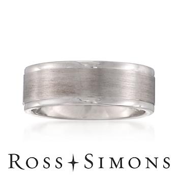 Men's 8mm Sterling Silver Wedding Ring silver wedding ring