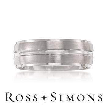 Men's 8mm Sterling Silver Wedding Ring silver wedding ring