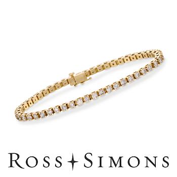 C. 1990 Vintage 9.50ct t.w. Diamond Tennis Bracelet In Gold. 7