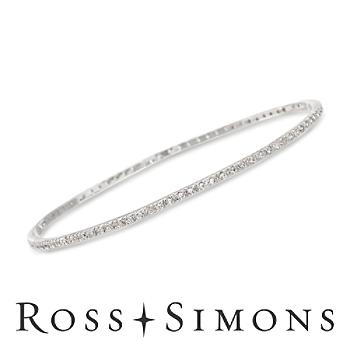 .90 ct. t.w. CZ Bangle Bracelet In Sterling Silver. 7