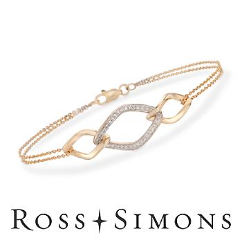 .20 ct. t.w. Diamond Marquise Bracelet In 14kt Yellow Gold