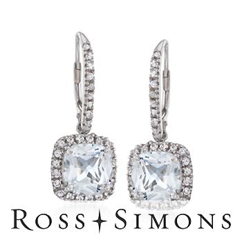 5.60ct t.w. Topaz, .60ct t.w. Sapphire Drop Earrings In Gold