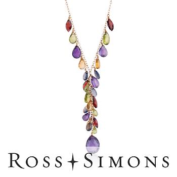 24.30 ct. t.w. Multi-Gem Necklace In 14kt Yellow Gold. 16"