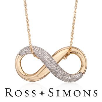 .50 ct. t.w. Diamond Infinity Necklace In 14kt Yellow Gold
