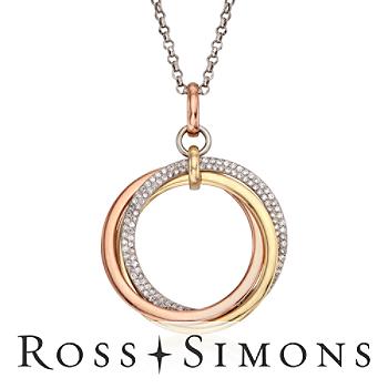 1.40 ct. t.w. Diamond Tri-Colored Necklace