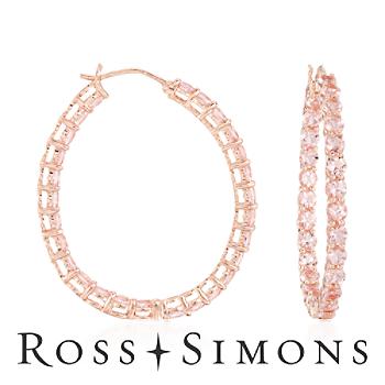 4.85 ct. t.w. Morganite In-And-Out Hoop Earrings In Rose Vermeil