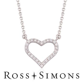 .20 ct. t.w. CZ Heart Pendant Necklace In Sterling Silver. 17