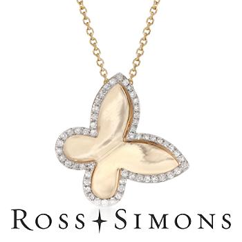 .20ct t.w. Diamond Butterfly Pendant Necklace In Gold. 16