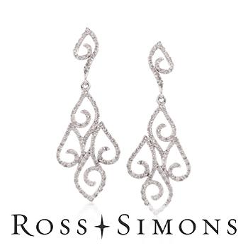 .53 ct. t.w. Diamond Drop Earrings In 14kt White Gold